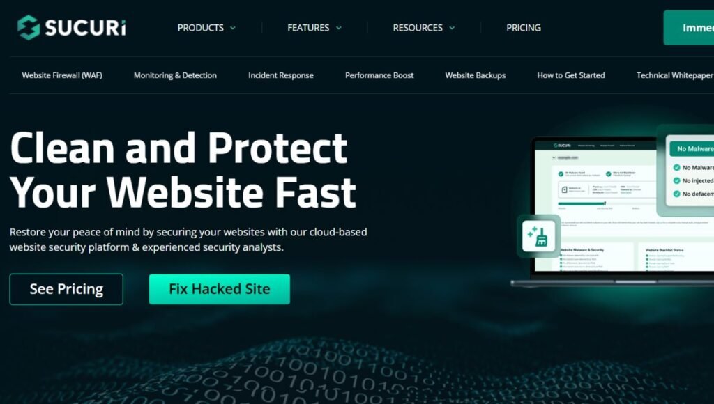 Sucuri hardening options in the best free WordPress security plugins, locking down sites with one-click fixes.